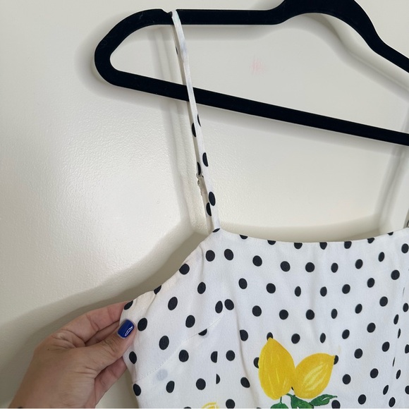 Lovers + Friends James Romper in Lemon Polkadot - Picture 3 of 12
